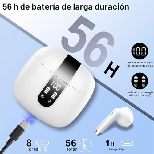 Detalle de Auriculares Inalámbricos Bluetooth 5.4 HiFi Estéreo con ENC de Drsaec (modelo J55)