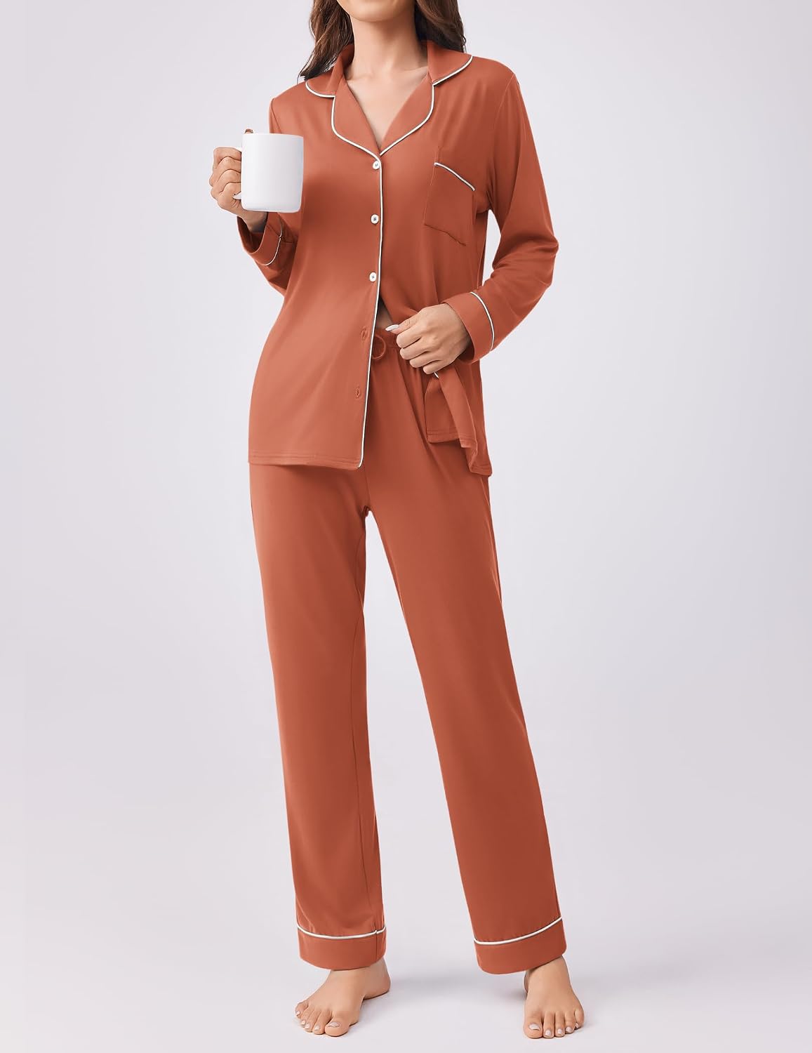 Detalle 2 de Ekouaer Women's Pajama Set, Rayon