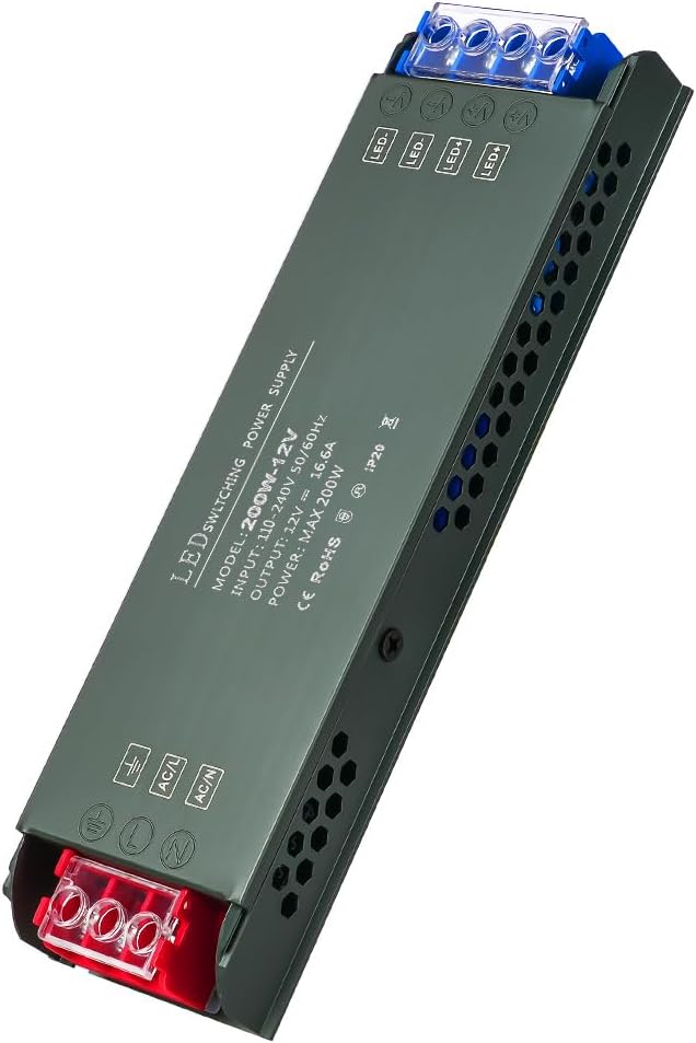 URAQT 12V LED Driver 200W 12V transformer for strip lights 🔌