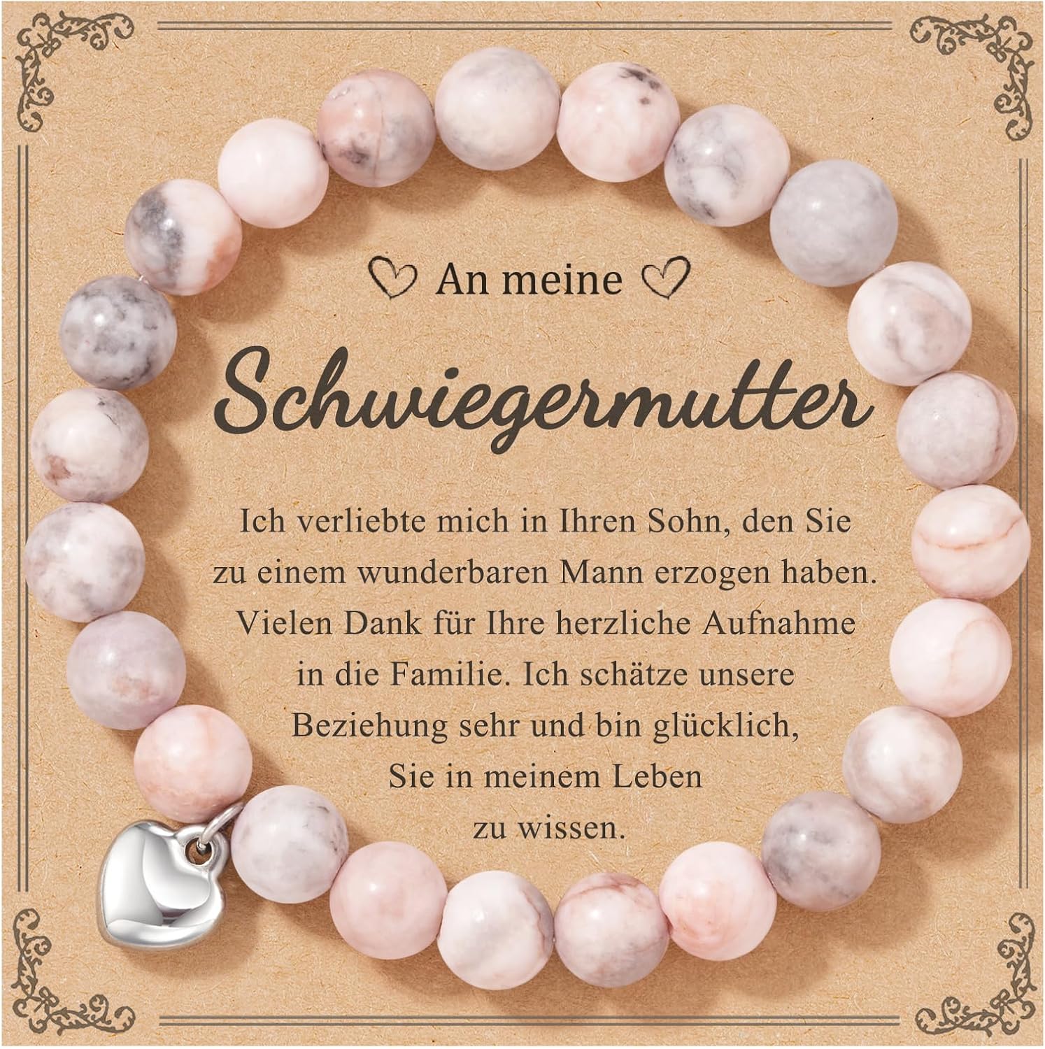 Detalle de POWWA Naturstein Armband 18 cm