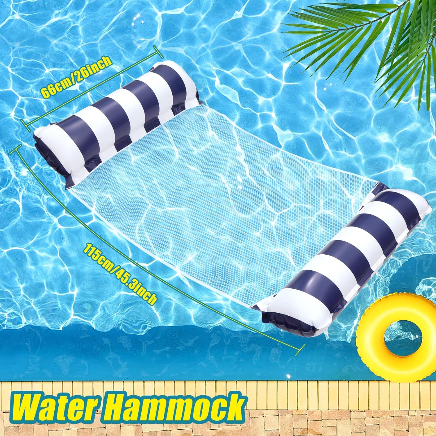 Detalle de Arbolisse Luftmatratze Pool Zubehör Spaß – 4-in-1 Wasserhängematte, 2 Stück