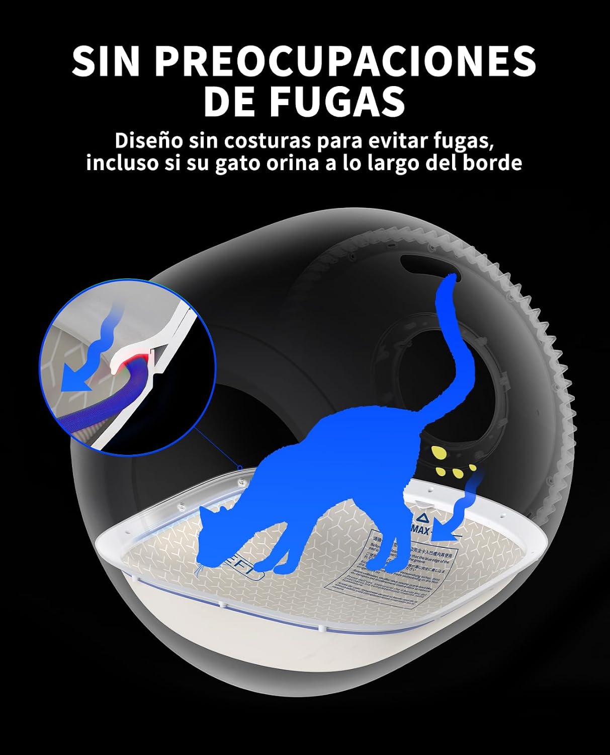 Detalle de PETKIT Forro de Inodoro para Gatos 44x44