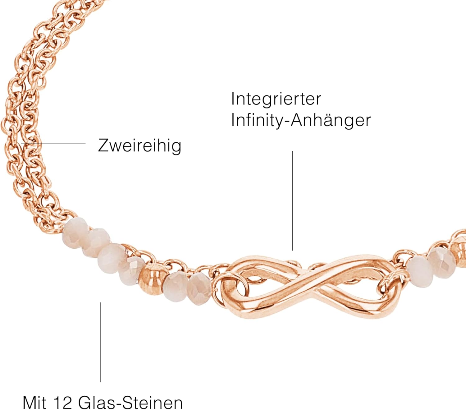 Detalle de s.Oliver Armband Infinity 16-20 cm đź’Ť