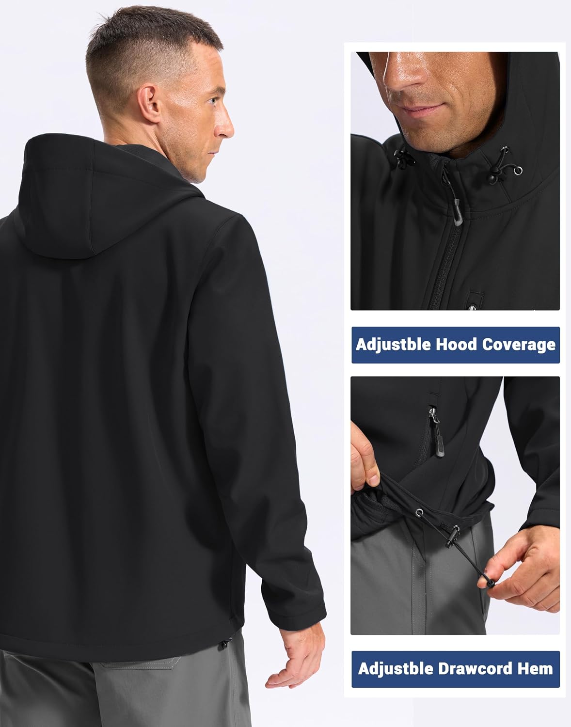 Detalle 1 de G Gradual Men's Softshell Jacket, Fleece-Lined