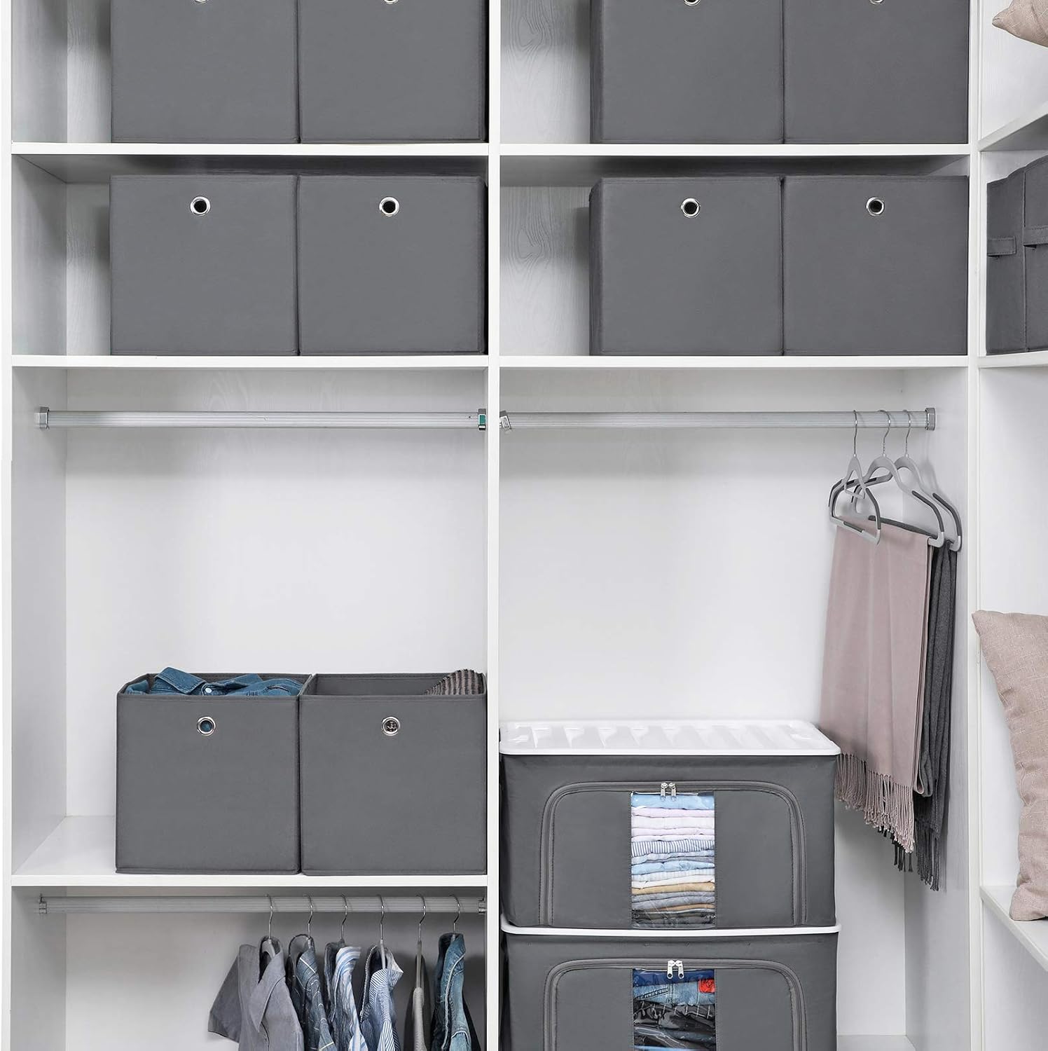 Thumbnail 6 de SONGMICS RFB02G-3 fabric storage boxes 30 cm