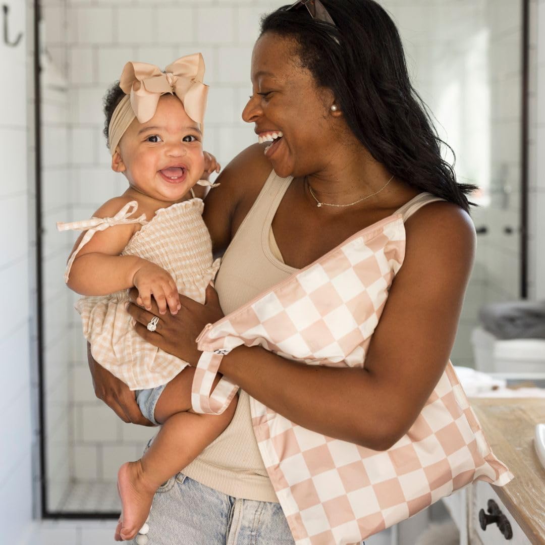 Detalle de Tiny Twinkle Waterproof Wet Bag 2-Pack: Reusable Wet/Dry Travel Bags for Babies