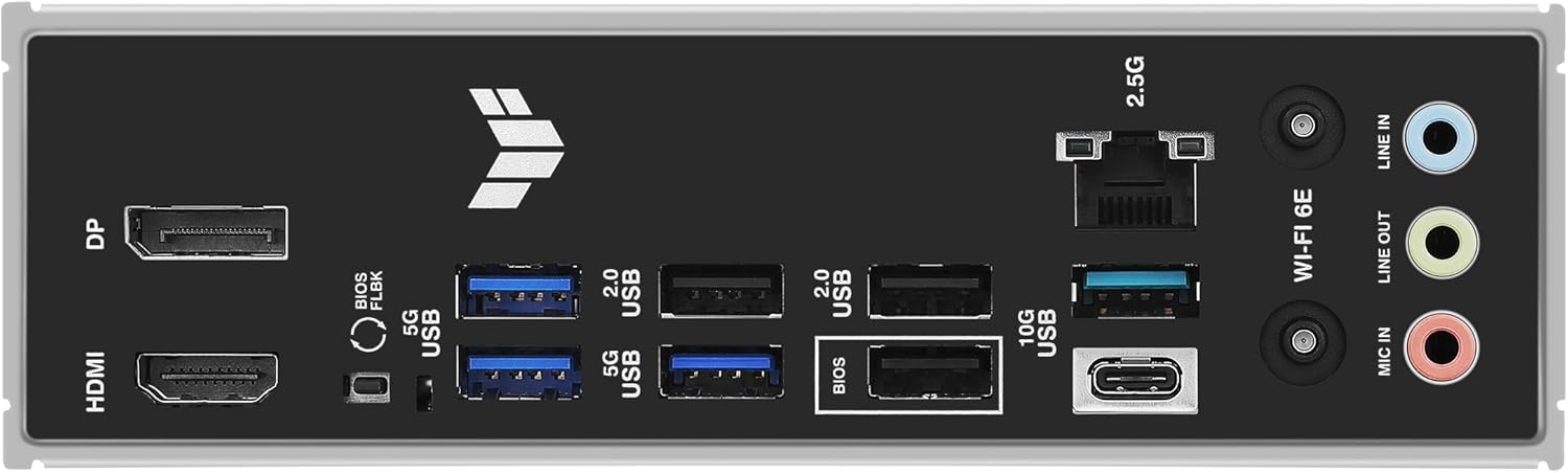 Detalle de ASUS TUF Gaming B850-E Mainboard für AMD AM5 (Sockel AM5, Ryzen 9000) mit WiFi 6E, PCIe 5.0 und M.2