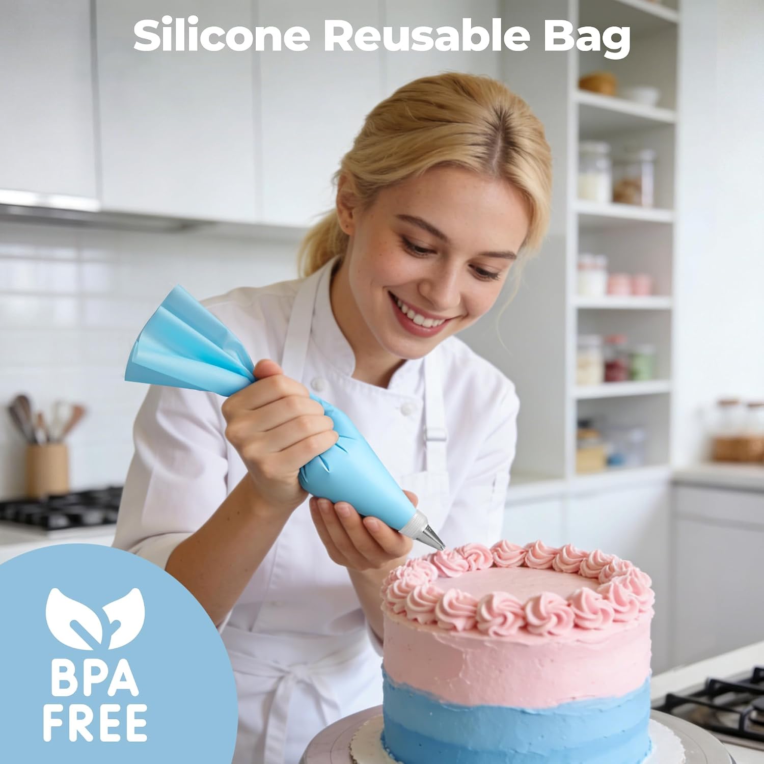 Detalle 2 de Kootek Cake Decorating Kit with 12-Inch Bags