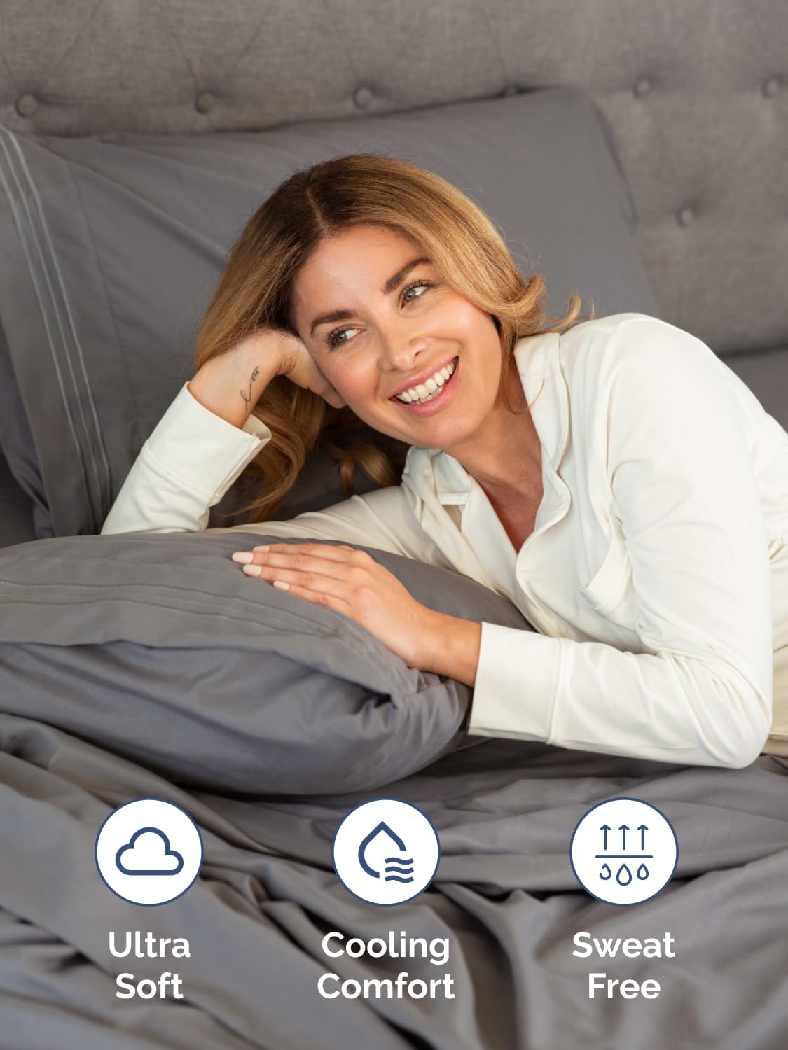 Thumbnail 2 de CGK Unlimited Extra Deep King Fitted Sheet (Dark Grey) — Hotel Luxury Single Fitted Sheet Only