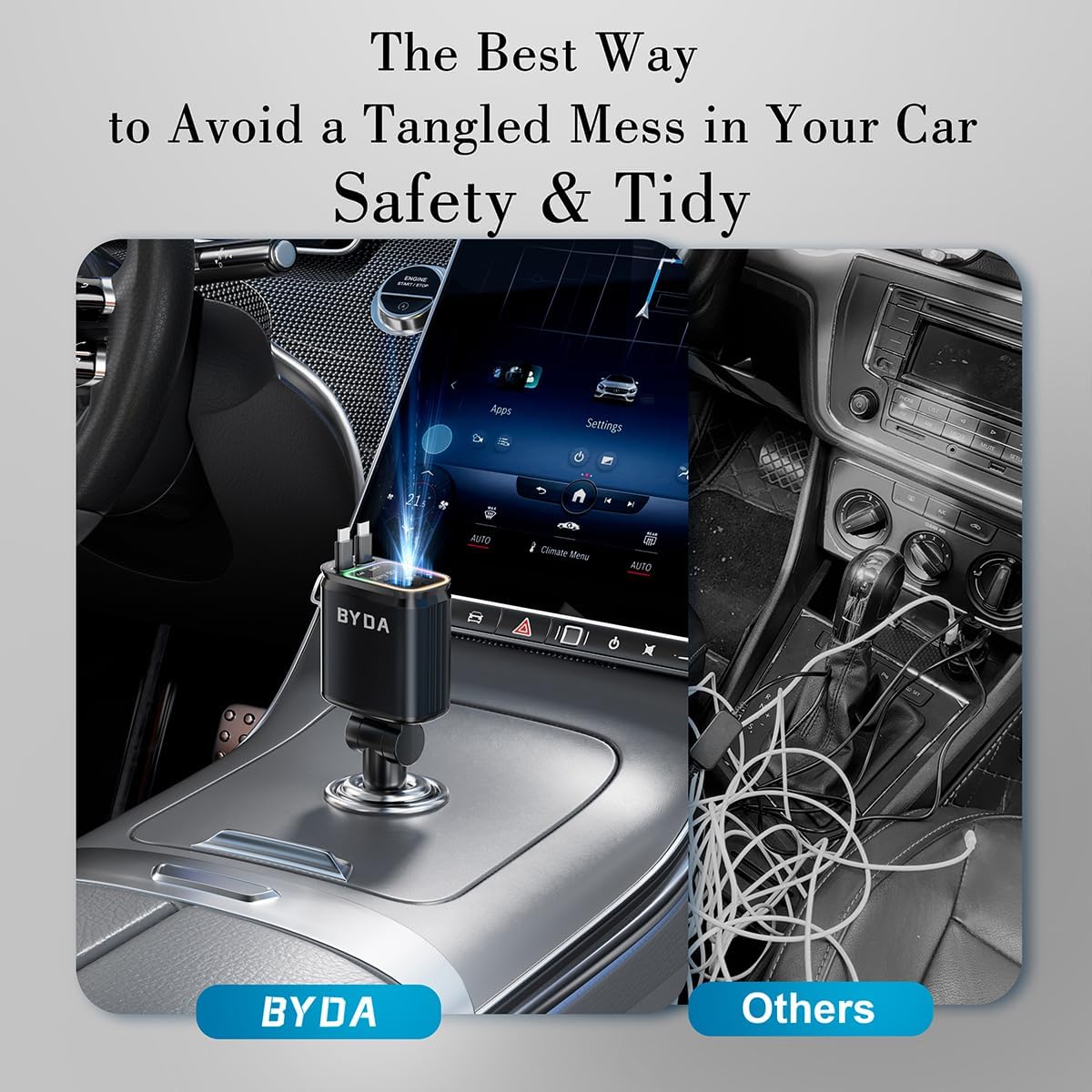 Thumbnail 4 de Caricabatteria auto retrattile USB C 69 W