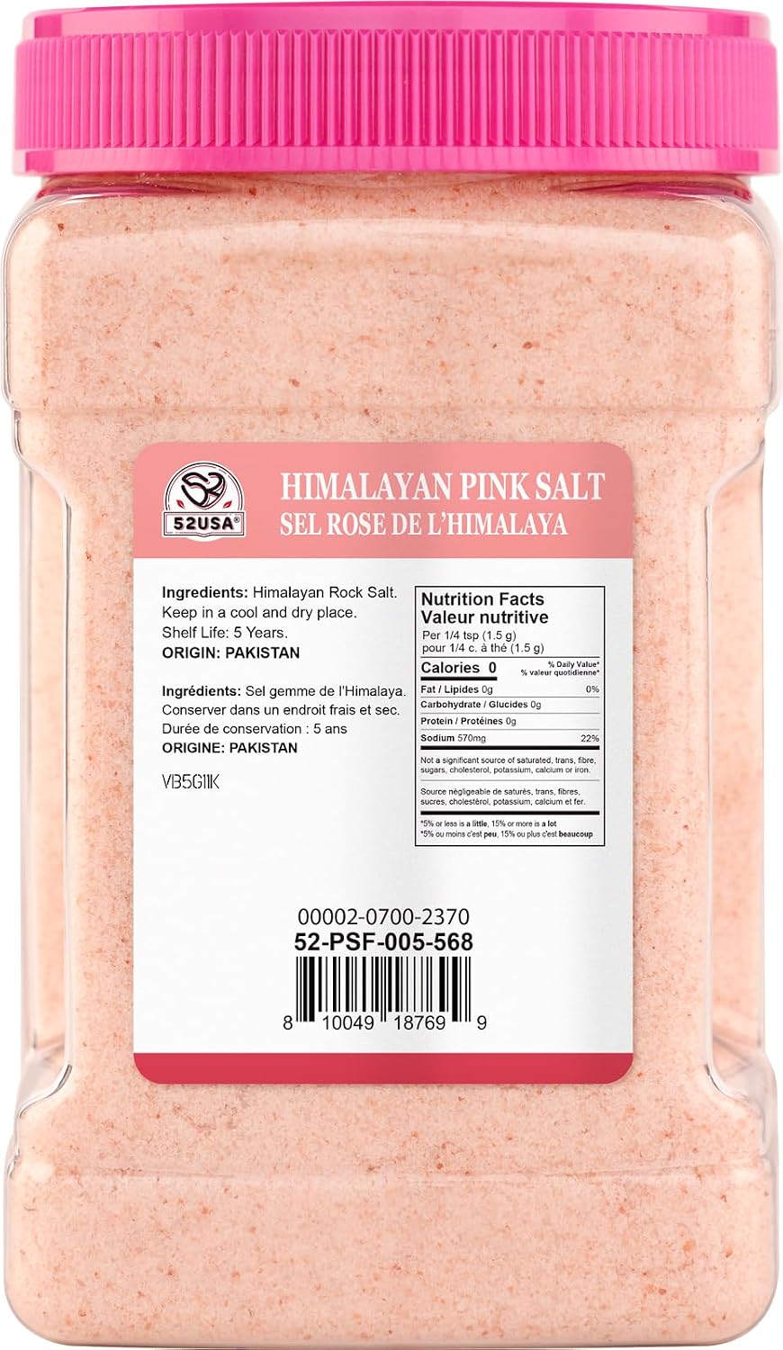 Detalle de 52USA Himalayan pink salt, 80 oz