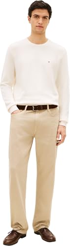 Detalle 2 de Pull homme Tommy Hilfiger Essential Structure col rond, ivoire