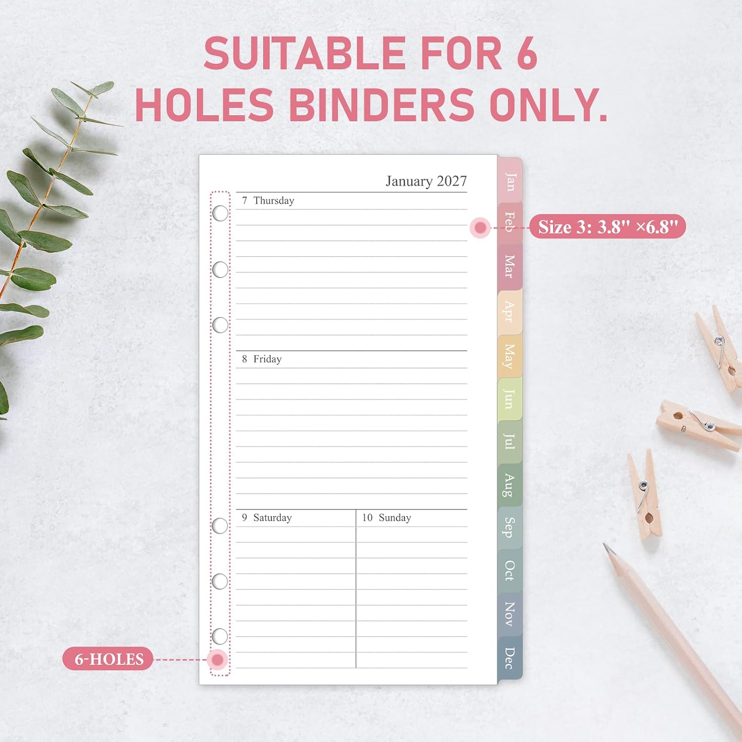 Detalle de Planner Refill, 3.8 x 6.8-Inch
