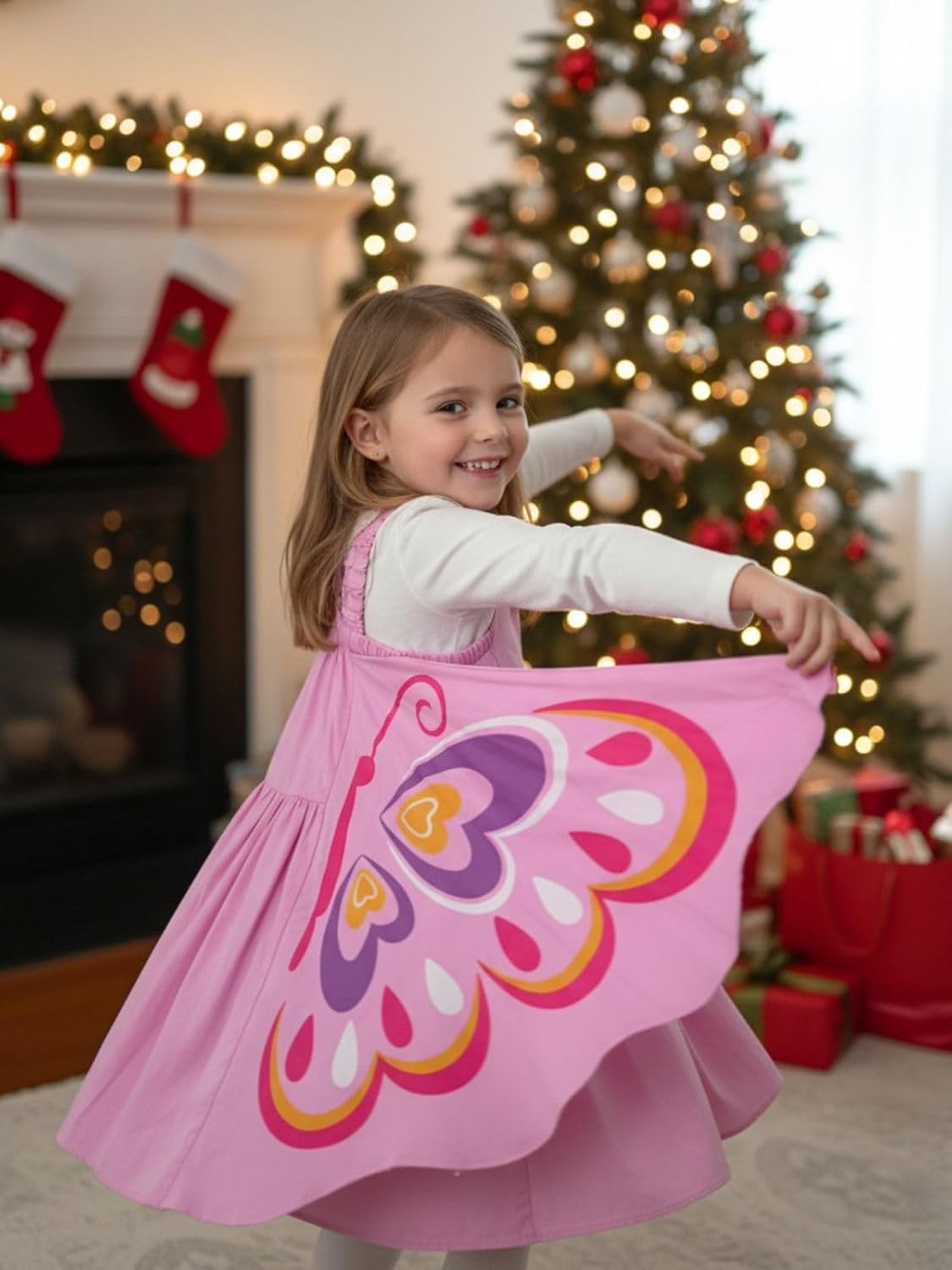 Thumbnail 3 de WELAKEN Kid Girls Wings Dress (Toddler Cotton Sleeveless Fairy Sundress with Pockets)
