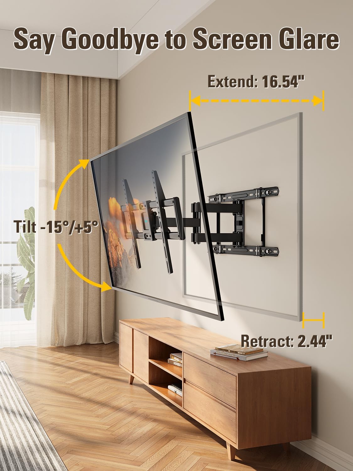 Thumbnail 3 de Mounting Dream MD2296-24K Full Motion TV Mount 84"