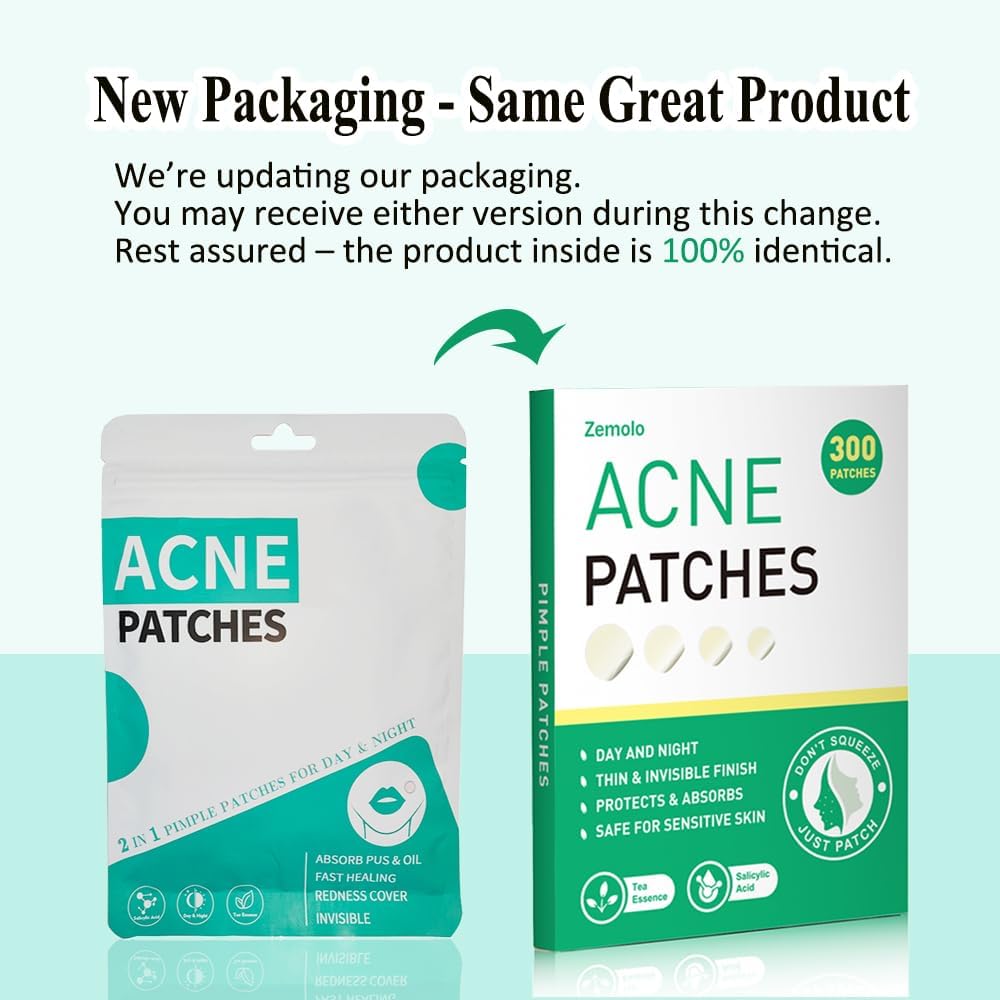 Detalle 2 de Zemolo puistjespatches, 300 hydrocolloïde patches in vier maten