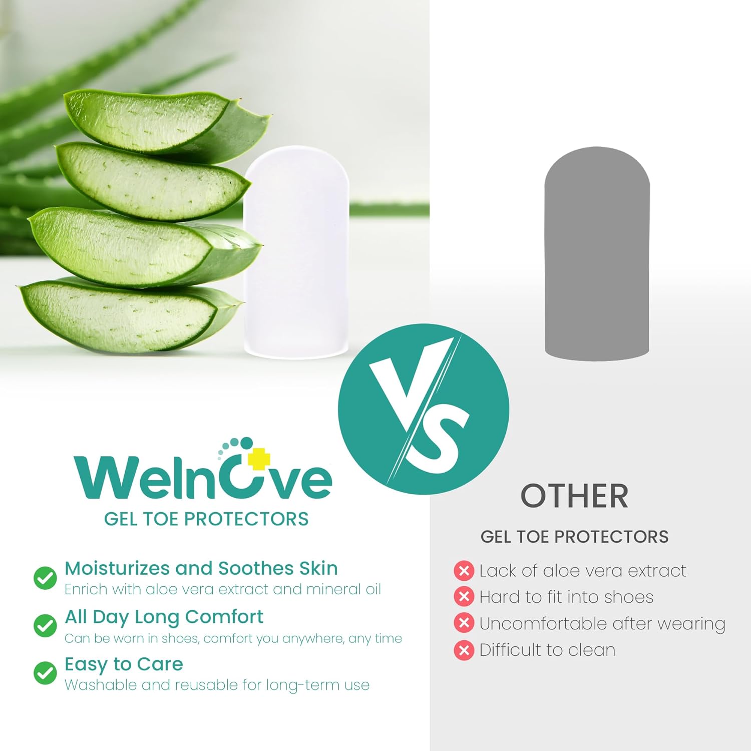 Thumbnail 2 de Welnove 12 Pcs Gel Toe Protector 12-pack