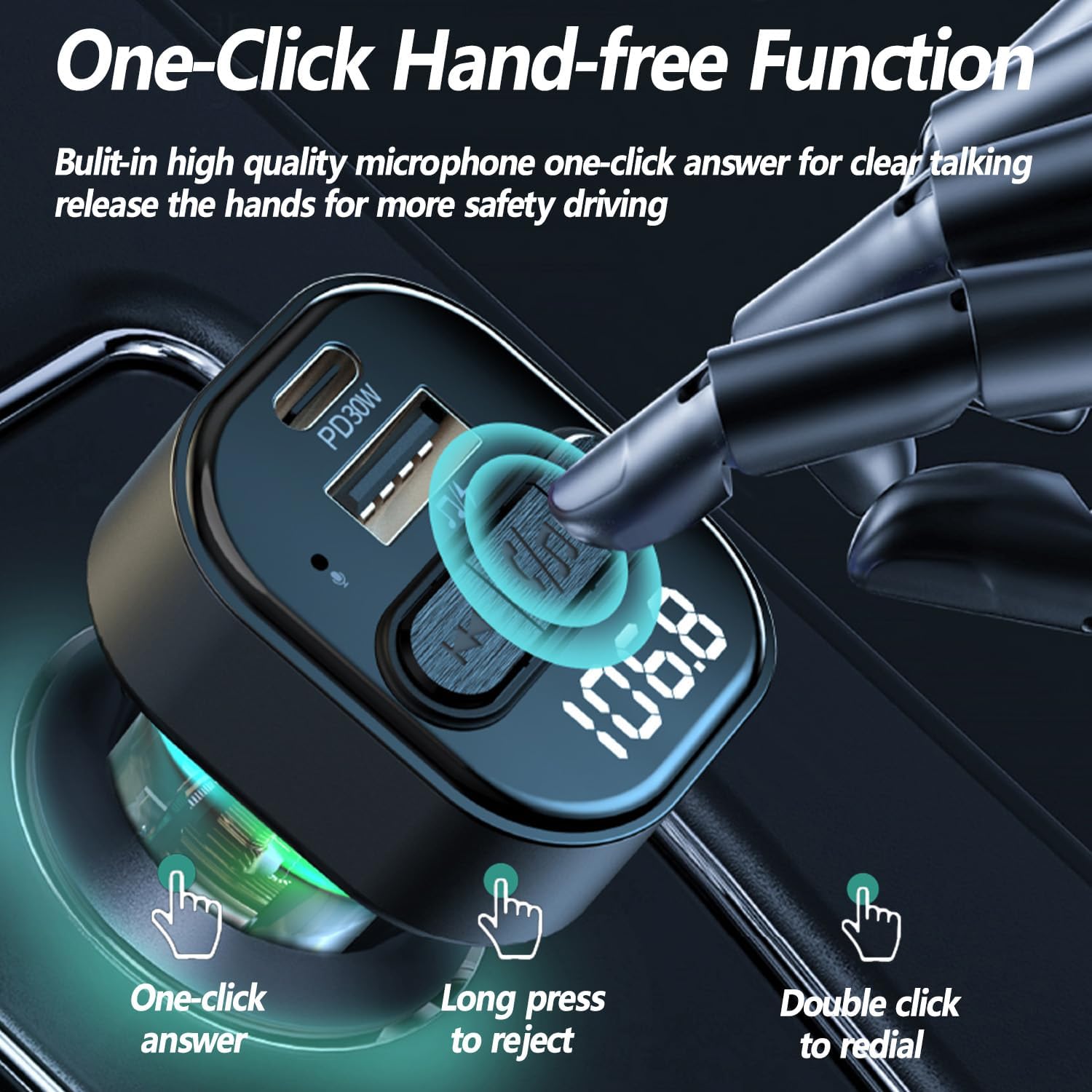Thumbnail 4 de SYENGKKY Bluetooth FM Transmitter 30W