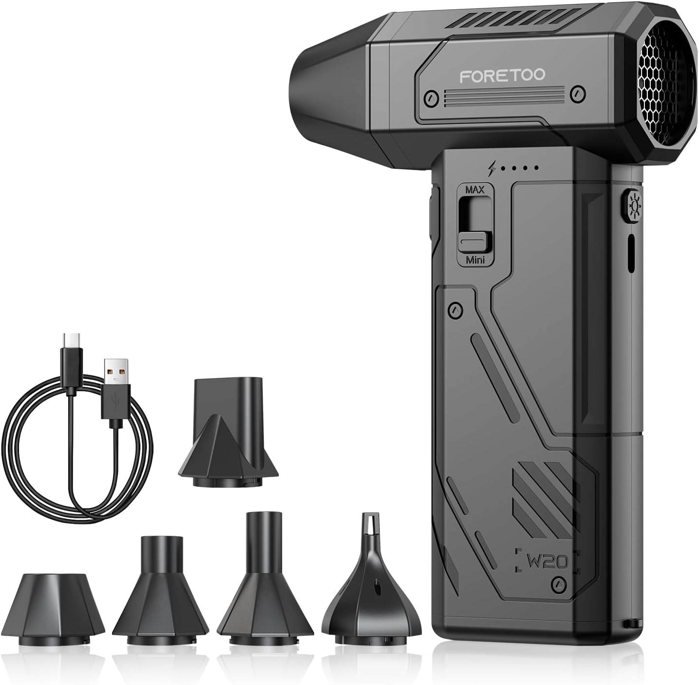 Detalle de Compressed Air Duster with 130,000 RPM Brushless Motor and 5200mAh Battery