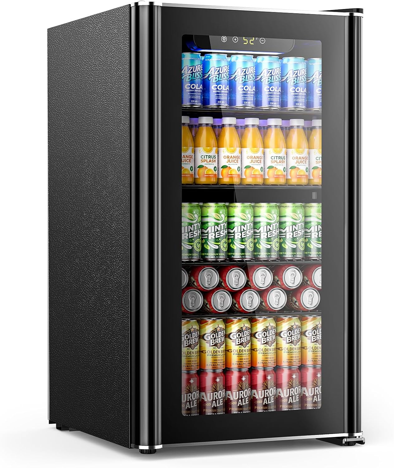 Detalle de Electactic W5899H Beverage Refrigerator, 3.2 cu. ft., Glass Door and Adjustable Shelves