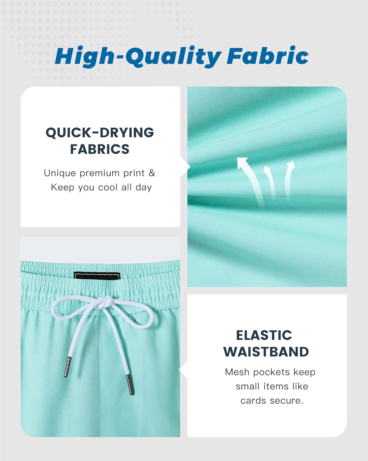 Thumbnail 4 de SURF CUZ Men's Swim Trunks with Compression Liner and Zipper Pockets