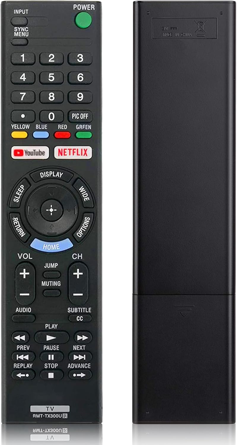 Detalle de ZYK Universal Remote Control for Sony TV (RMT-TX300U / RMT-TX100U Replacement) with YouTube & Netflix Buttons