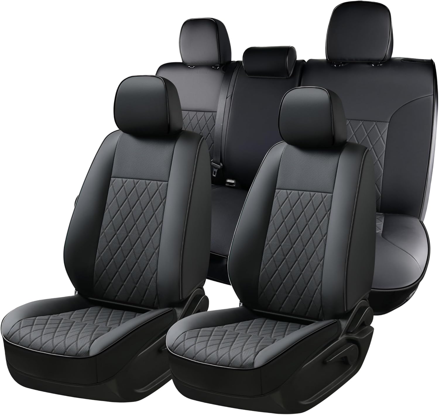 Thumbnail 6 de Coverado Tacoma Front Seat Covers: Custom Fit Faux Leather for Toyota Tacoma (2005-2023) – Black
