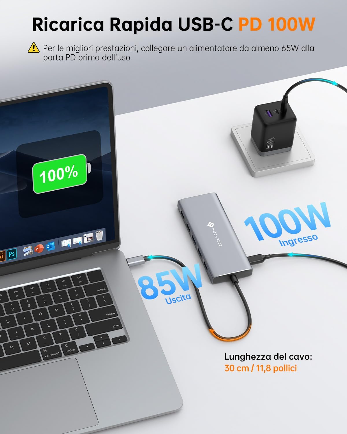 Thumbnail 4 de NOVOO Docking Station 12‑in‑1 Triplo Display