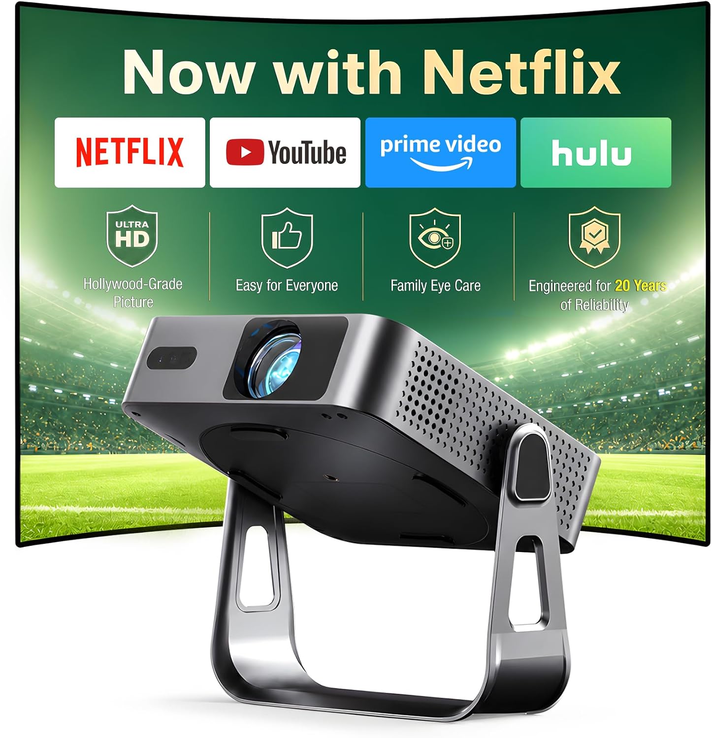 Detalle de VOPLLS Thinnest Smart Mini Projector 1.81-inch