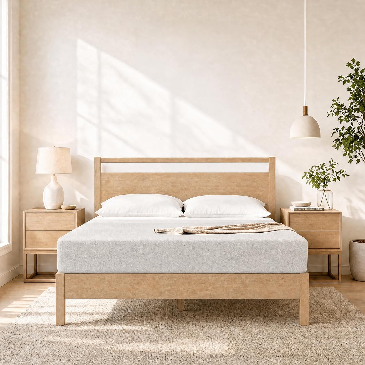 Detalle de LIFEMENT B-MT-GTG-06-Q 6-Inch Queen Memory Foam Mattress, Cooling Gel