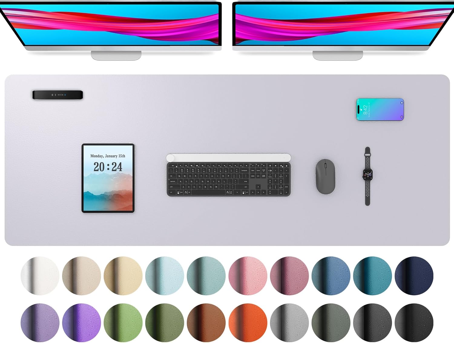 Aothia Large Synthetic Leather Desk Protector 48x17" 🖥️