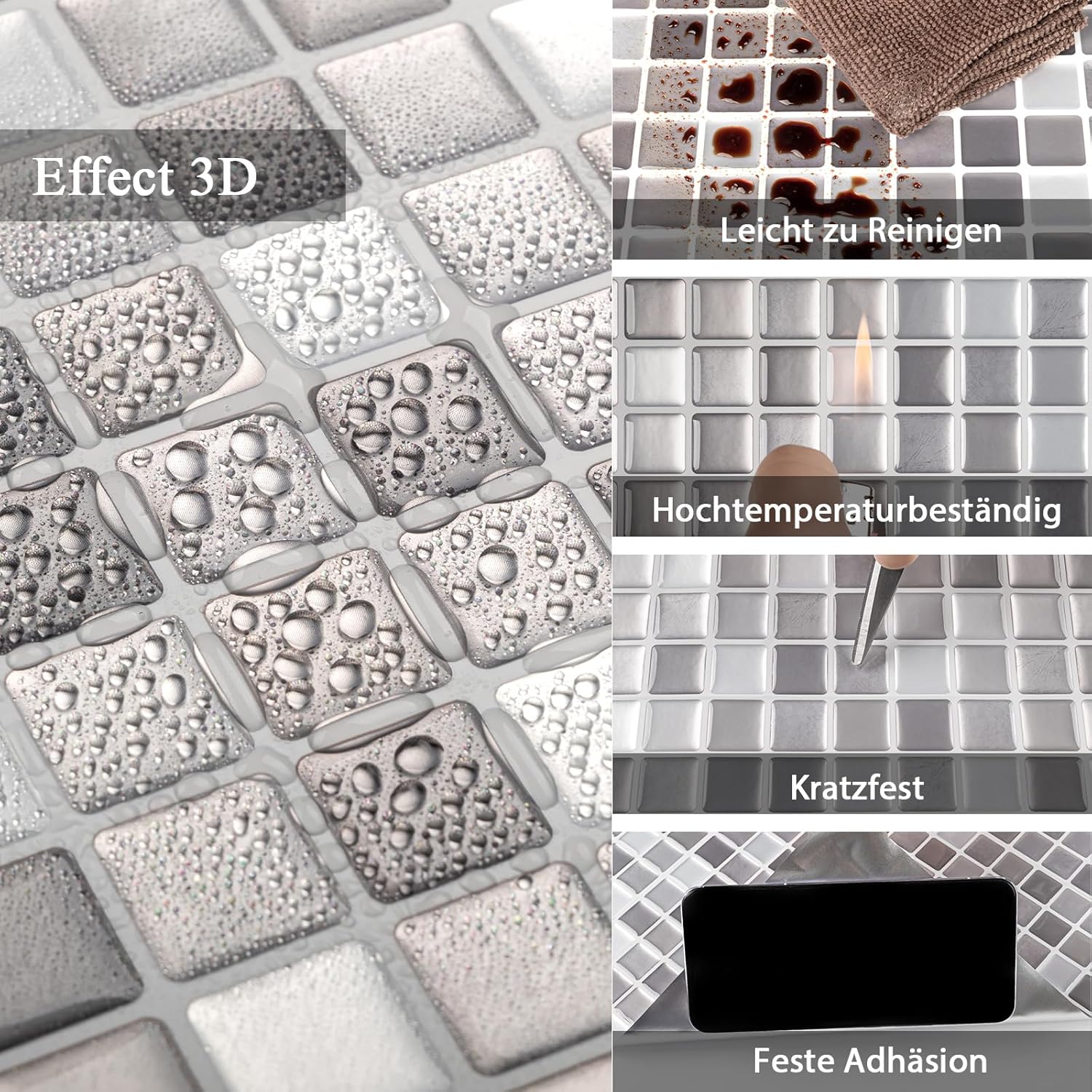 Thumbnail 2 de Hode Credence Adhesive Mosaïque 23,6×23,6 cm 📐