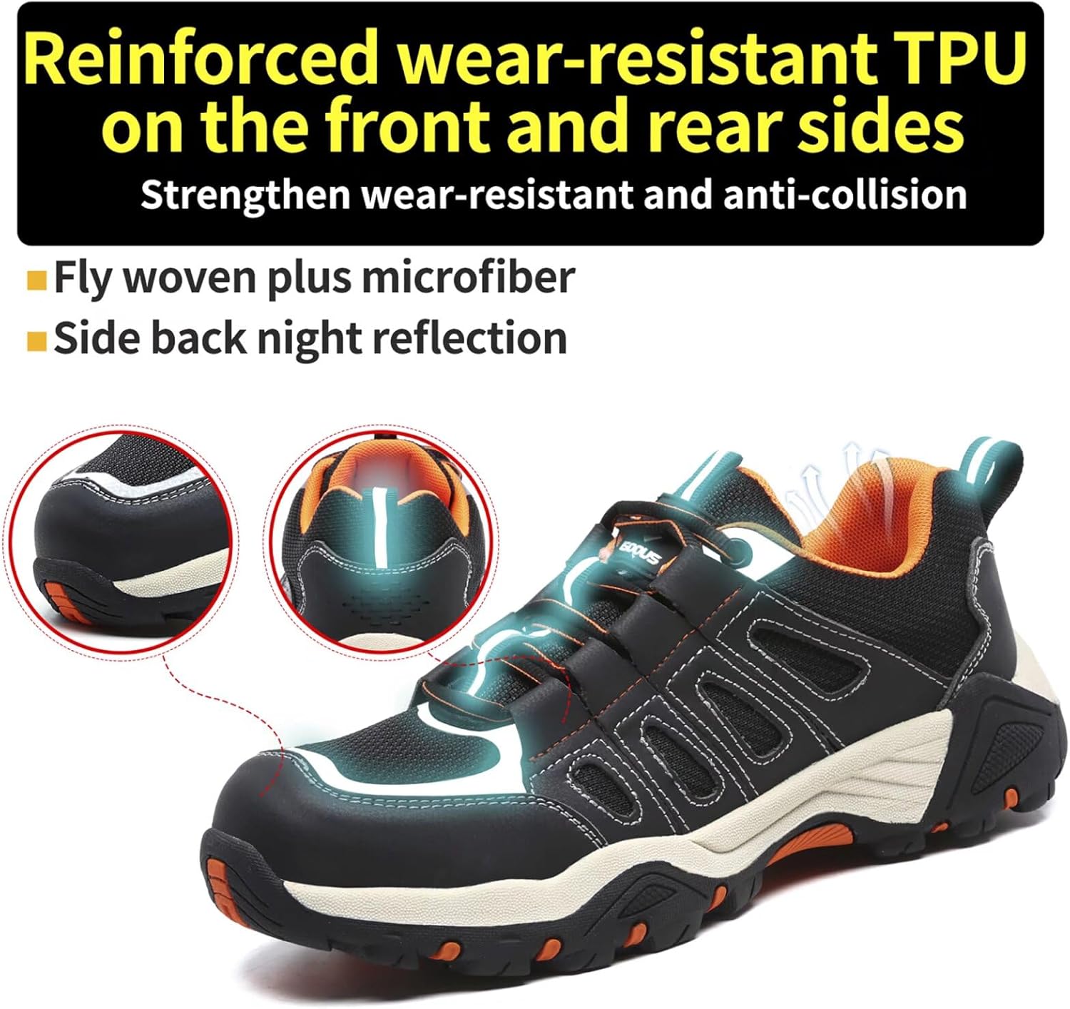 Thumbnail 4 de Scarpe Antinfortunistiche ISOOUS da Uomo/Donna con Punta in Acciaio – leggere, traspiranti e sicure per cantieri