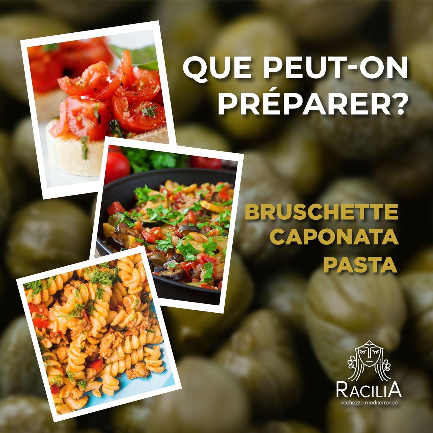 Detalle 2 de RACILIA Câpres Moyennes au Sel Bio des Îles Éoliennes DOP – Artisanat de Sicile, 100% Italien, Sans Gluten, Pot 250 g