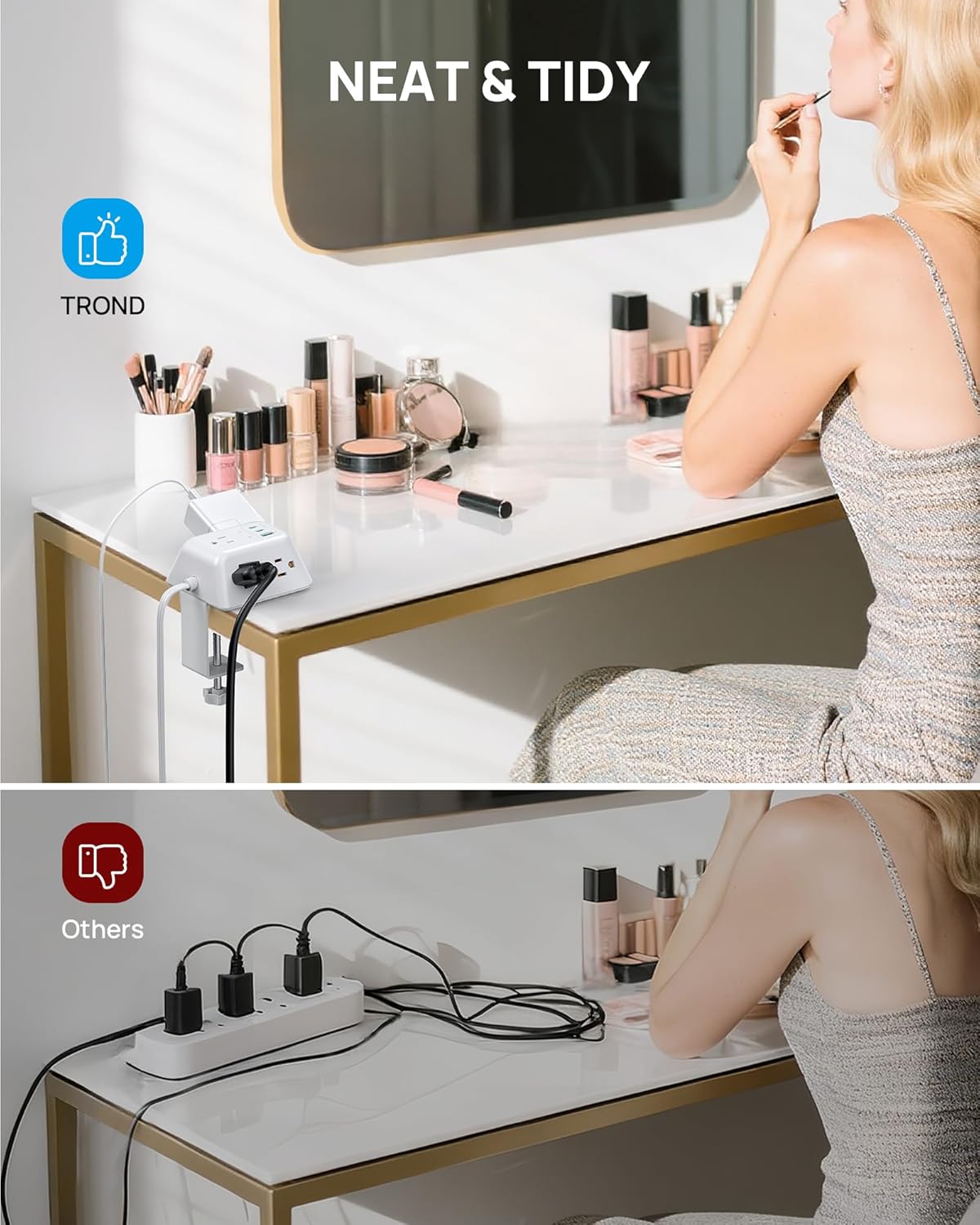 Thumbnail 6 de TROND TD-PS-US16C Desk Clamp Power Bar, 5 Outlets and 3 USB Ports