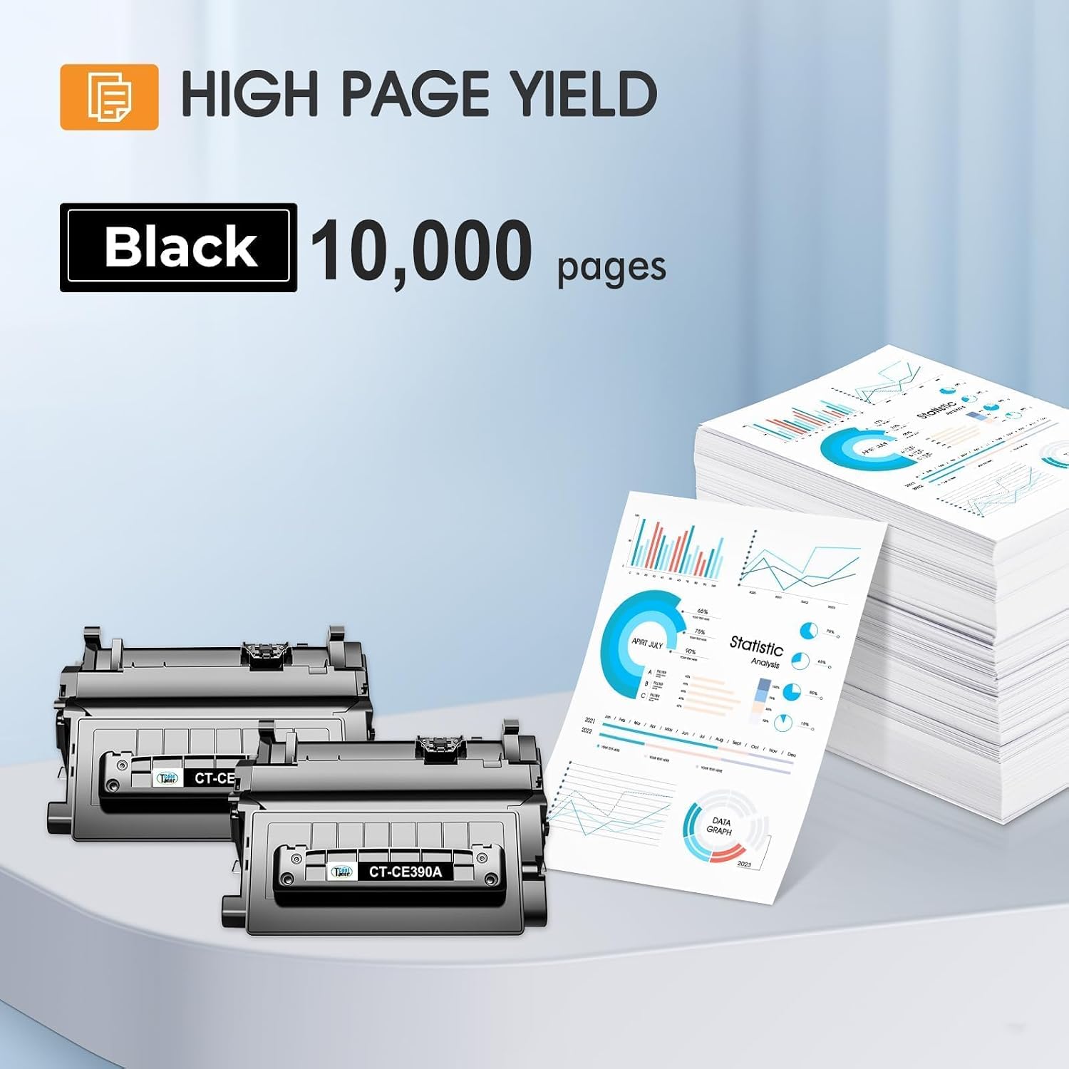 Thumbnail 2 de Cool Toner CE390A 90A Black Toner Cartridge, 2-Pack, 10,000-Page Yield