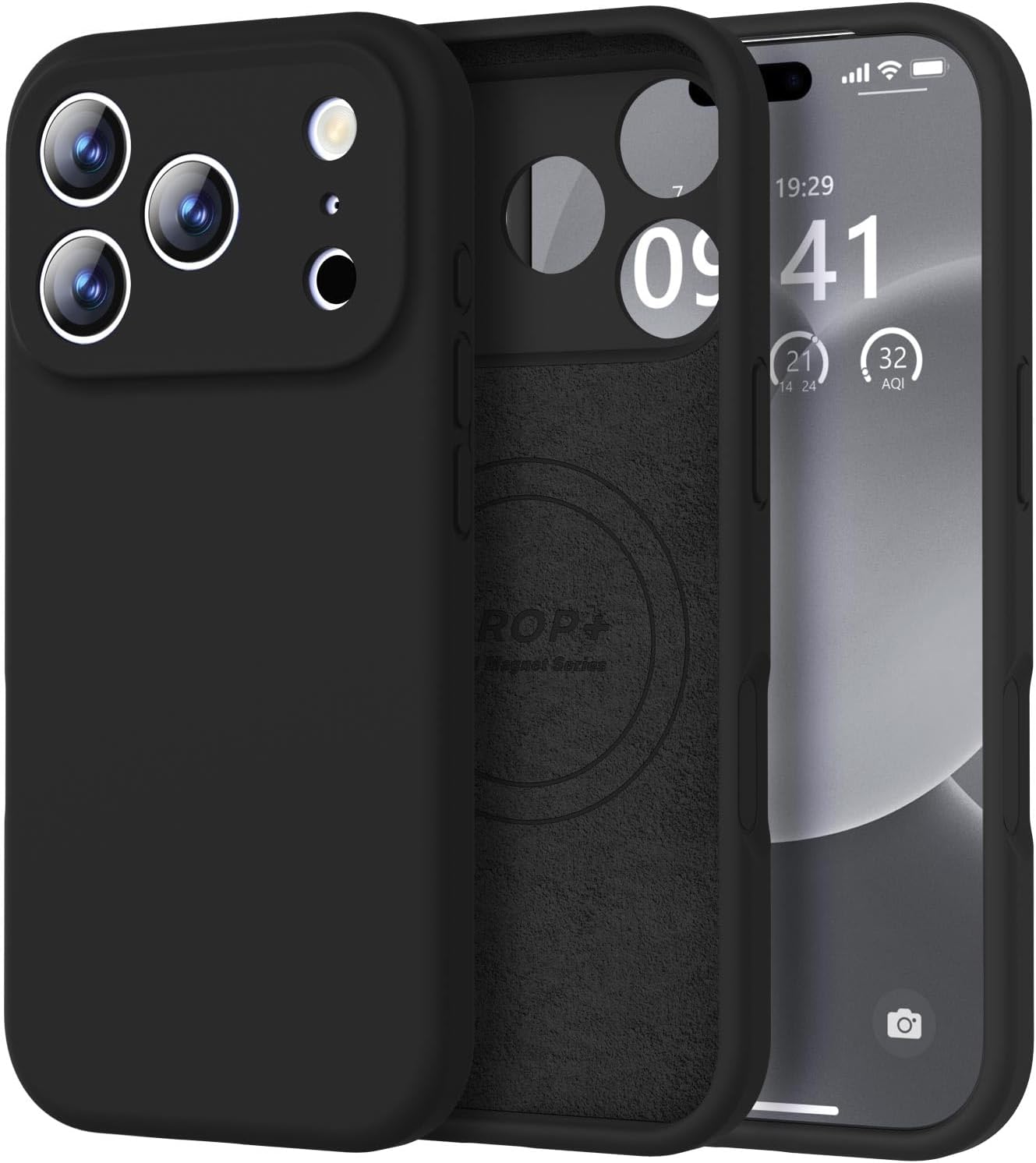 Detalle de Vooii Magnetic Case for iPhone 17 Pro Max (6.9", Stone) – Premium Liquid Silicone with Integrated Camera Protection