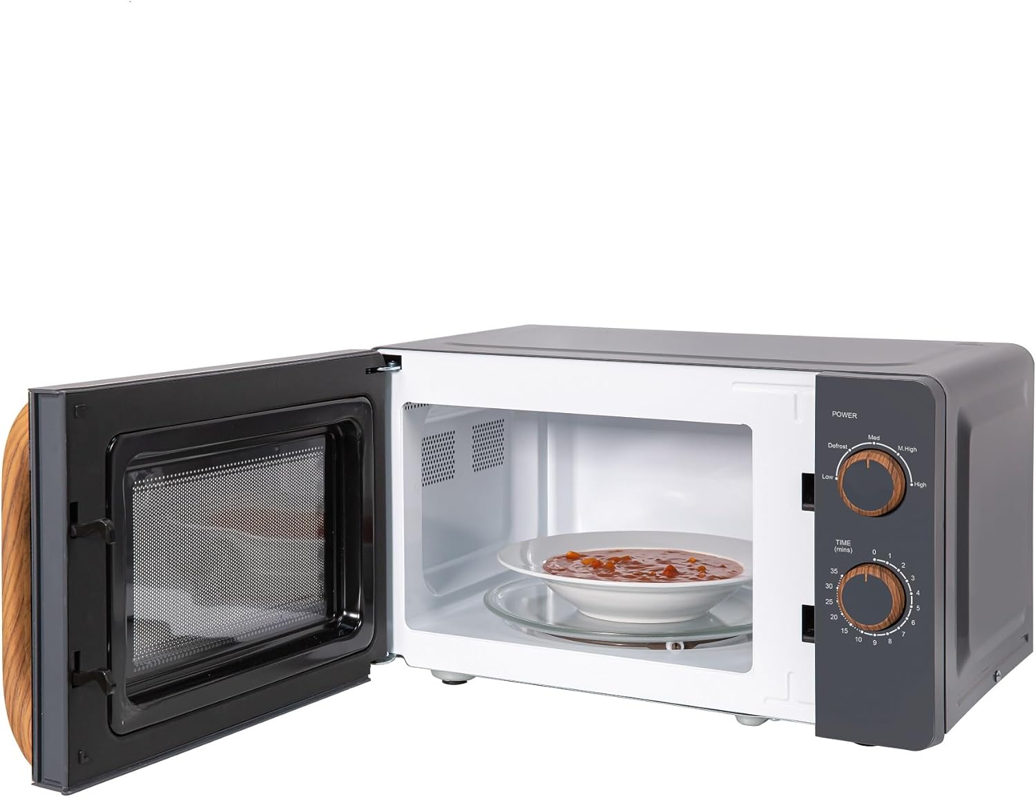 Thumbnail 1 de Russell Hobbs RHMM713G Micro-ondes compact 700 W – style scandinave et finition bois