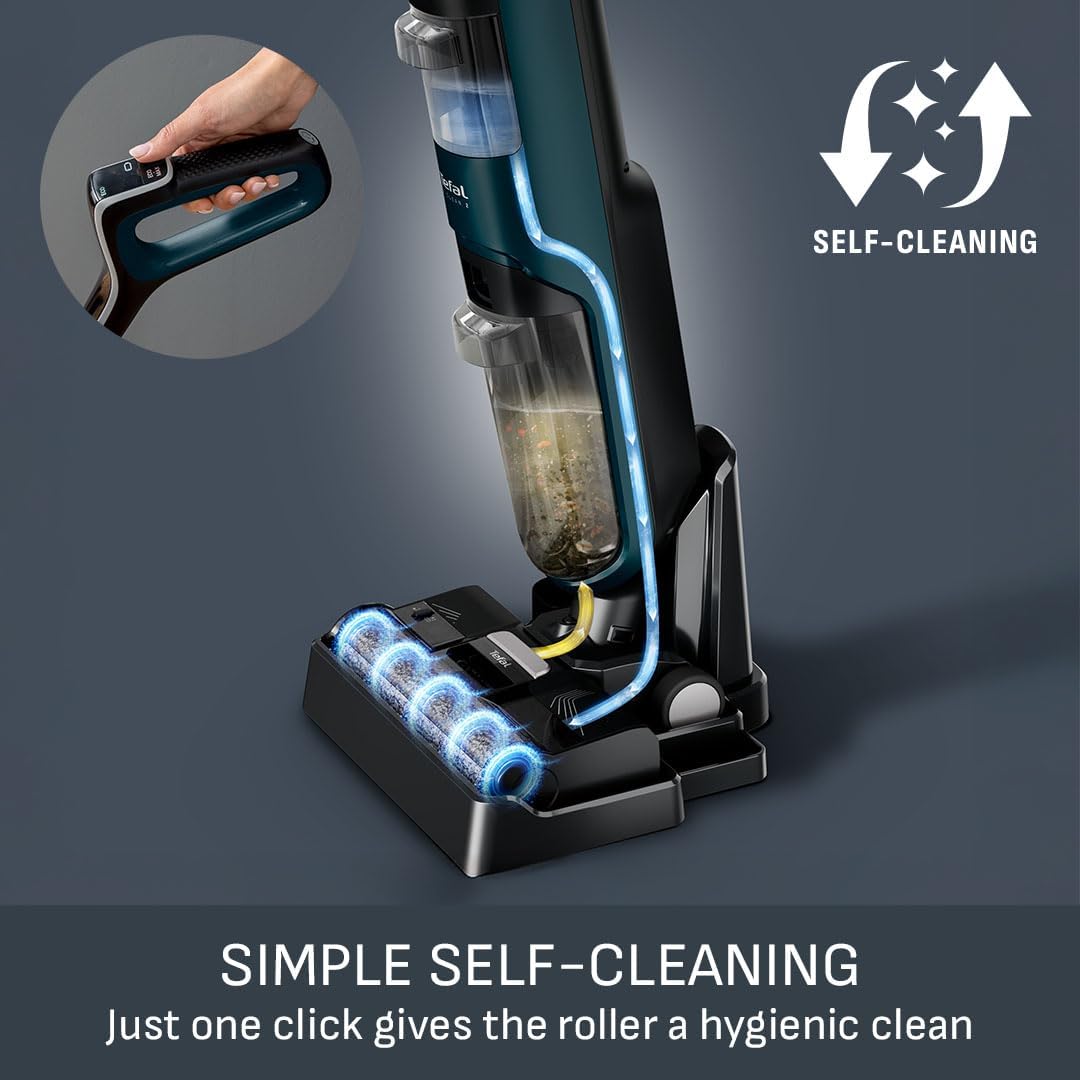 Thumbnail 2 de Tefal X-CLEAN 2 Cordless 2-in-1 Wet & Dry Vacuum Cleaner (Hard Floor, Grey GF2251M5)