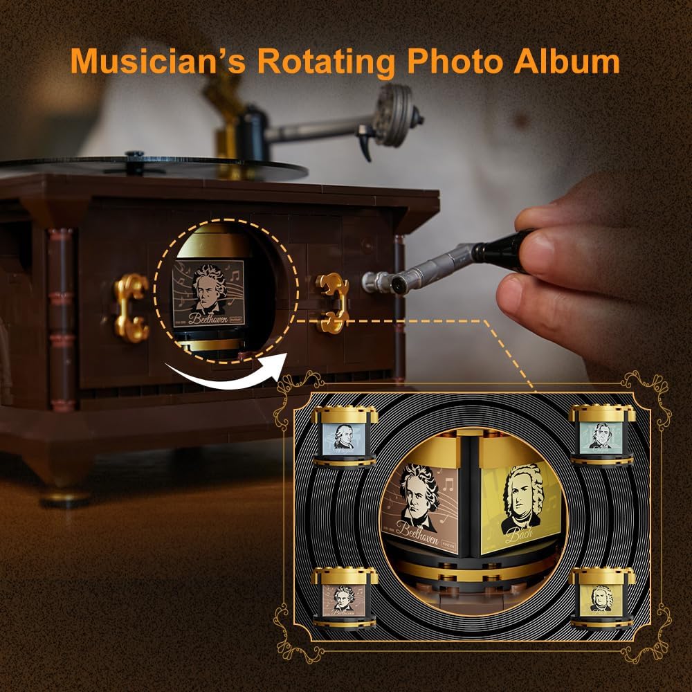 Thumbnail 5 de PANTASY Retro-Phonograph-Bausatz – Baukasten-Set für ein authentisches Grammophon-Erlebnis