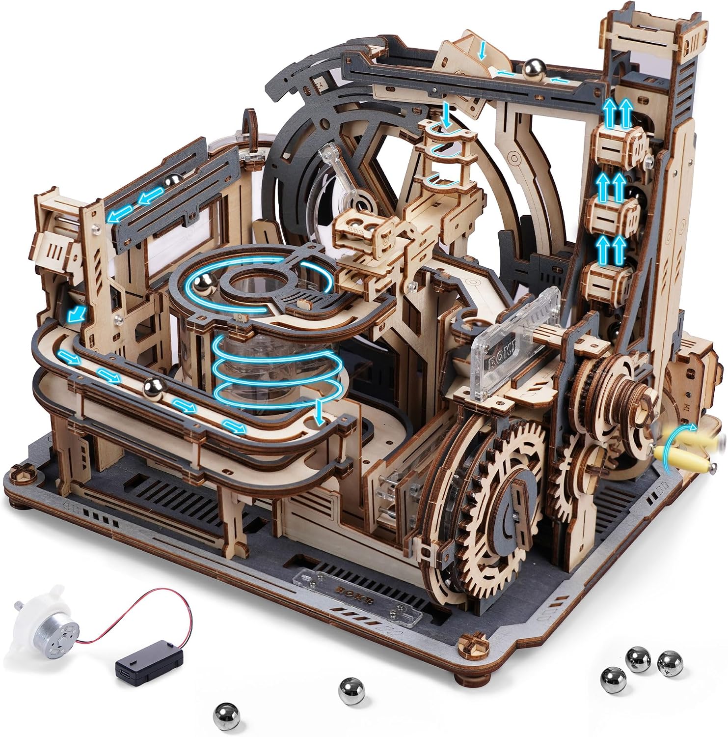 Detalle de ROKR Marble Spaceport 3D Puzzle 70 U/min 🧩