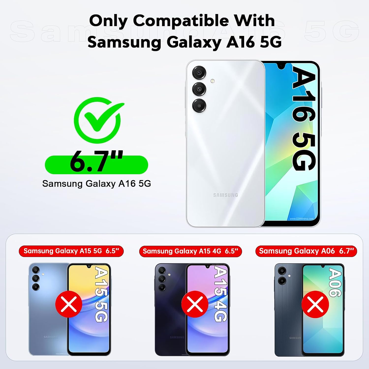 Detalle 2 de LeYi Galaxy A16 5G Case with 360° Magnetic Kickstand, Black TPU