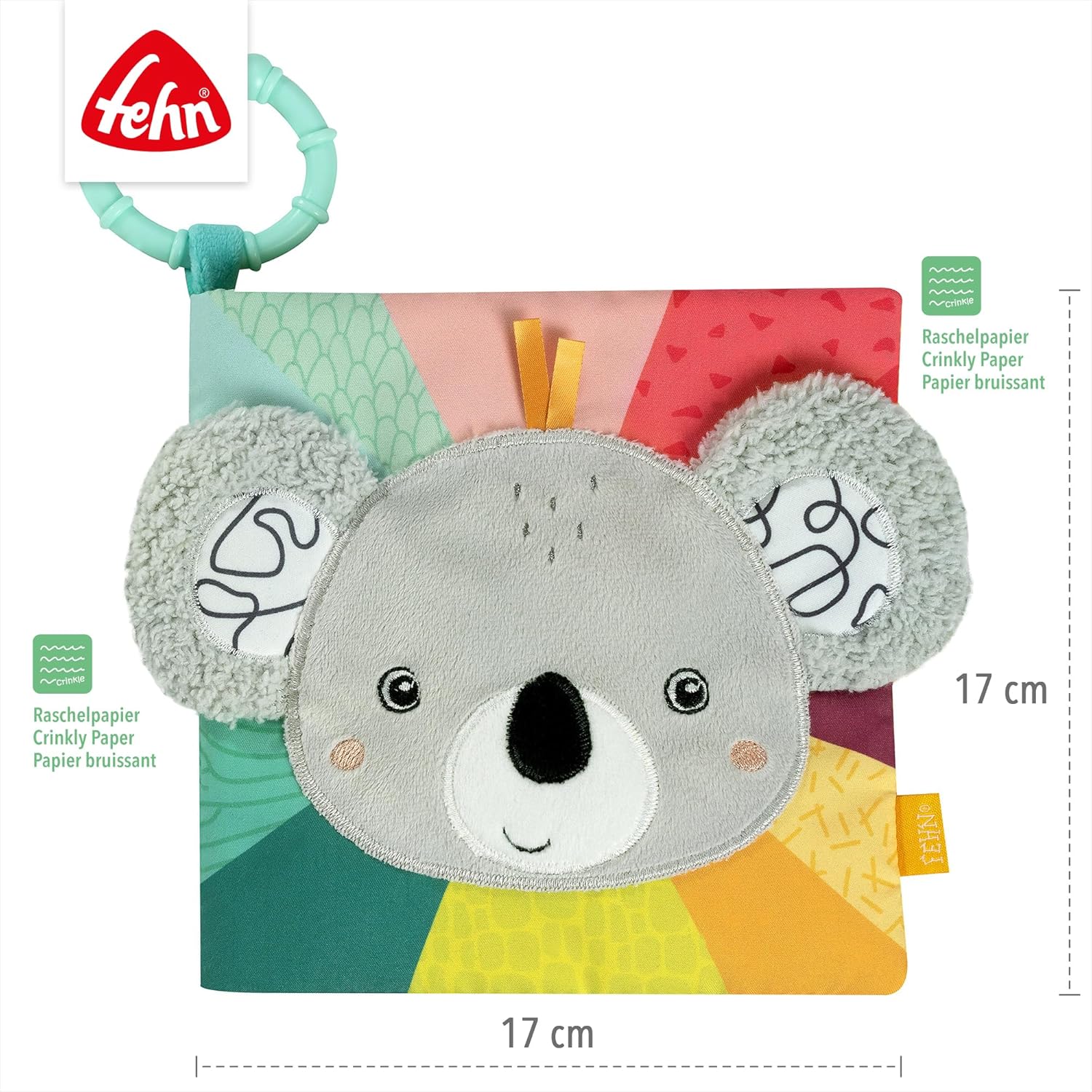 Detalle de Fehn Livre en tissu Koala – éveil sensoriel et jeu doux pour bébé