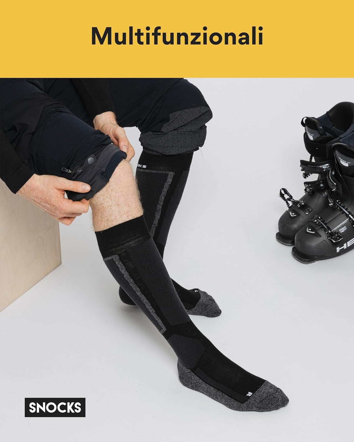 Thumbnail 2 de Snocks calze termiche sci uomo e donna in lana (taglie 35-46) per snowboard, moto e inverno