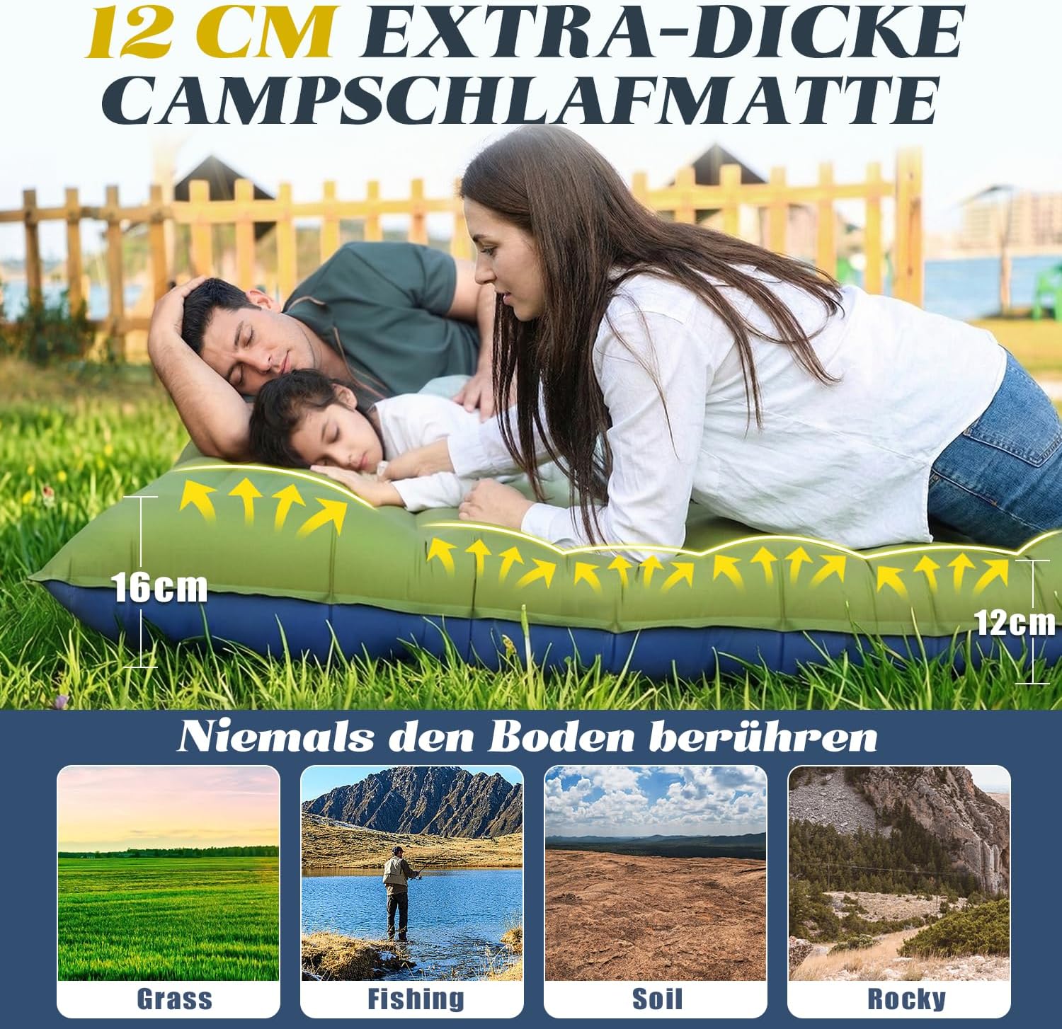 Detalle 2 de Myxslop Isomatte Camping 12 cm Doppel