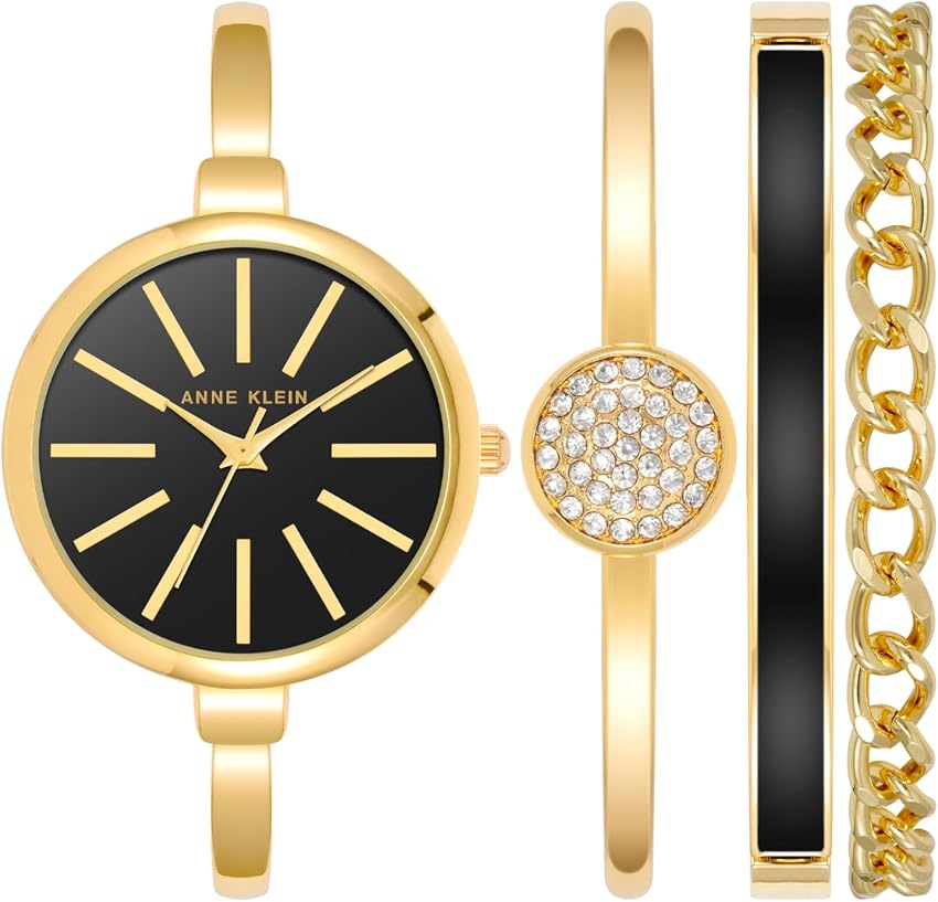 Detalle de ANNE KLEIN AK/1470GBST Reloj Mujer Oro Negro Elegante