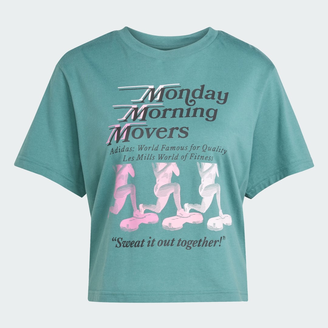Detalle 2 de Adidas CAMISETA ESTAMPADA LESMILLS MOVERS Verde