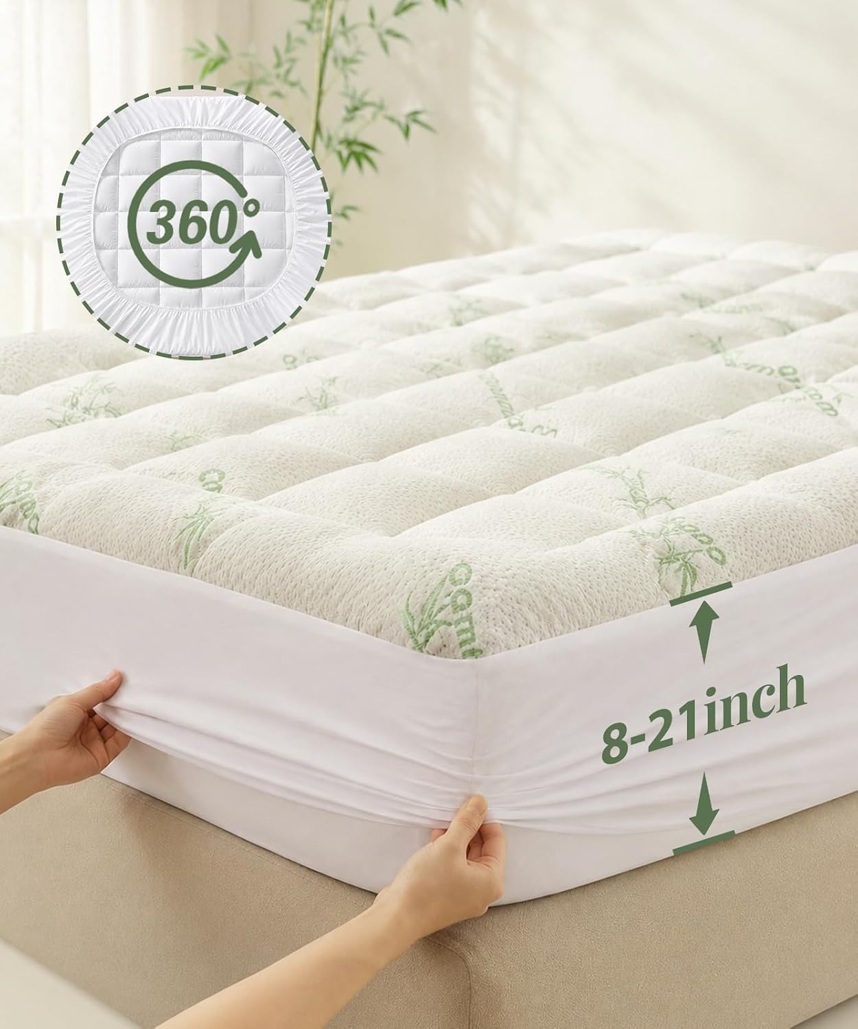 Detalle de Twin Mattress Topper, 7D Fiber Fill