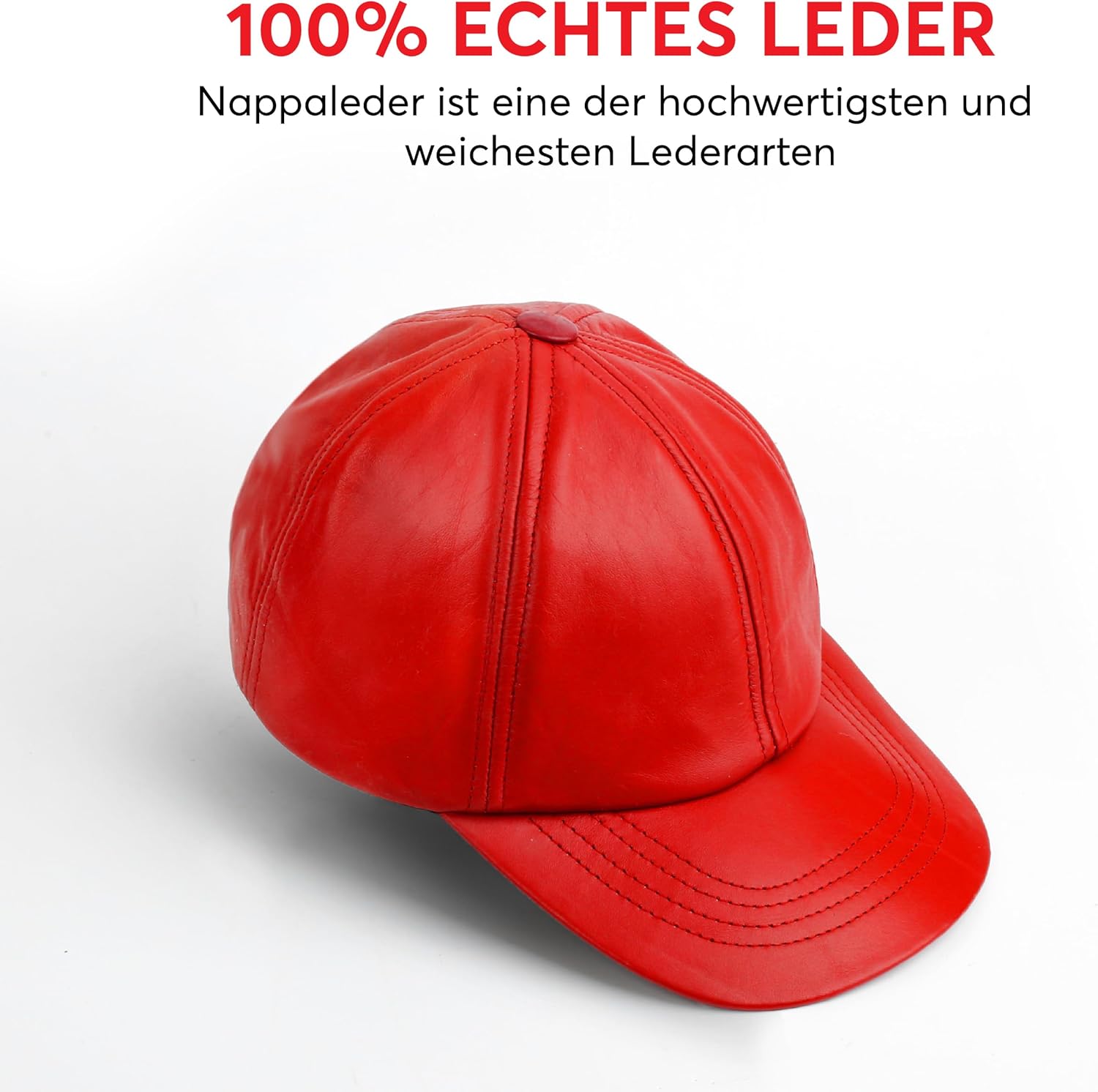 Thumbnail 1 de Royal Phoenix Ledercap aus echtem Nappaleder – zeitlose Baseball Cap mit Snapback