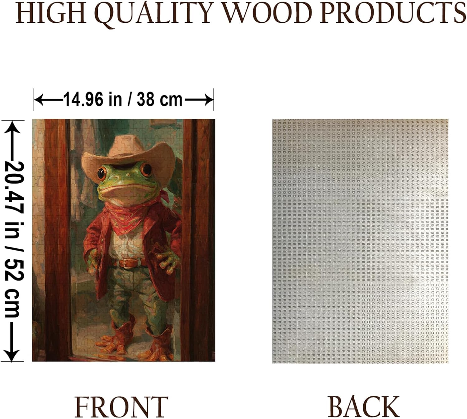 Thumbnail 1 de Cowboy Frog wooden jigsaw puzzle, 500 pieces